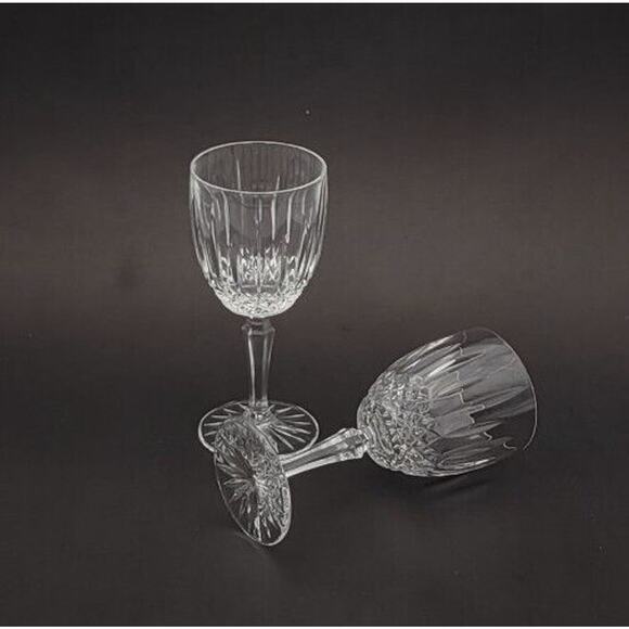 Vtg Mikasa Crystal Old Dublin Set of 2 Wine Goblet Glass 6 1/2" Discontinued - Picture 1 of 12